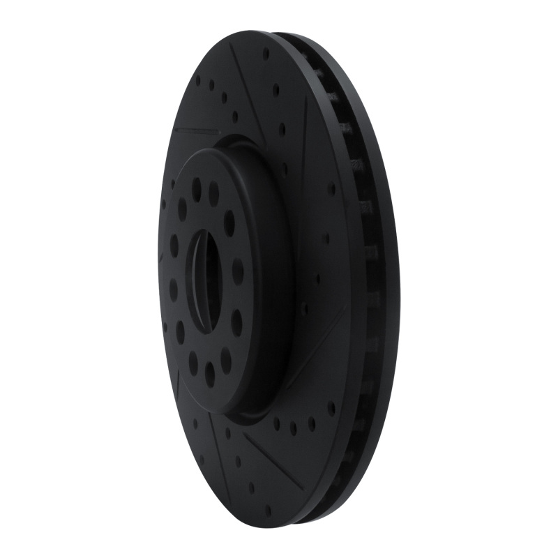 Picture of R1 17-25 Buick Enclave Front Right Drilled & Slotted Black Brake Rotor