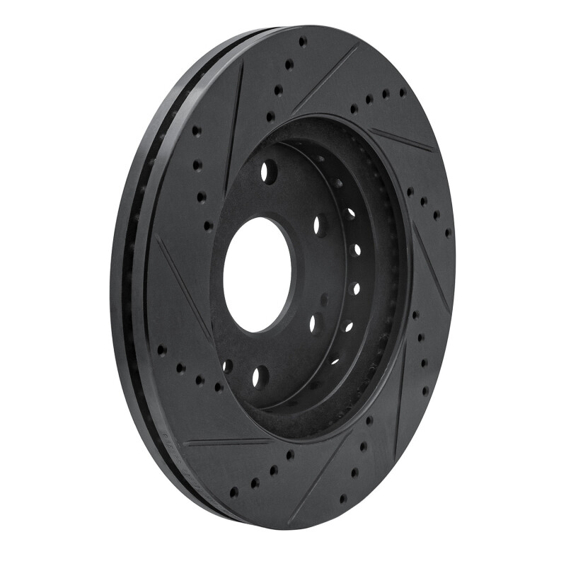 Picture of R1 09-20 Chevrolet TAHOE Front Right Drilled & Slotted Black Brake Rotor