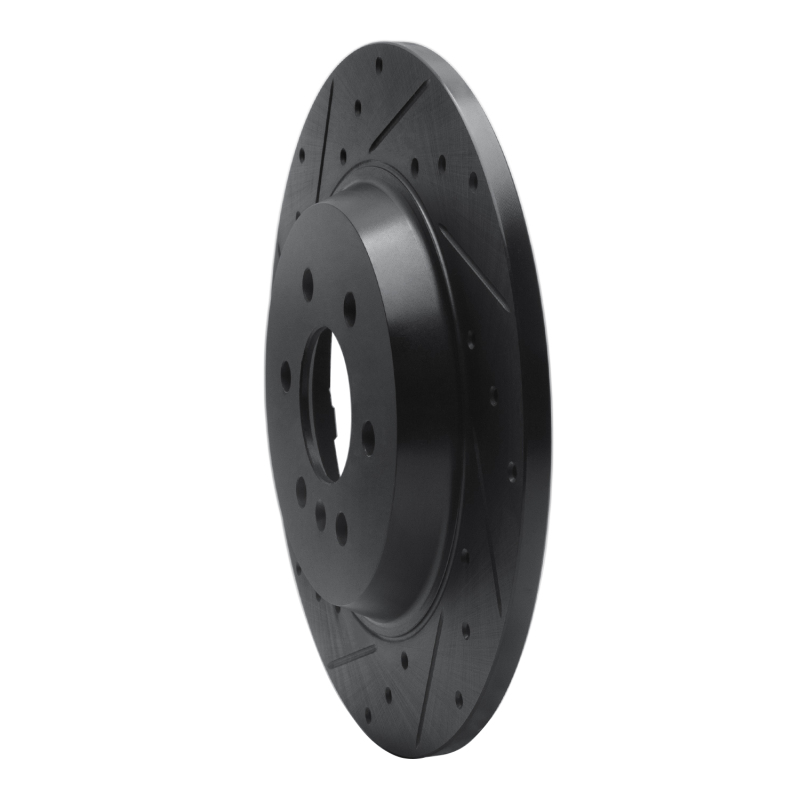 Picture of R1 11-15 VPG MV-1 Rear Left Drilled & Slotted Black Brake Rotor