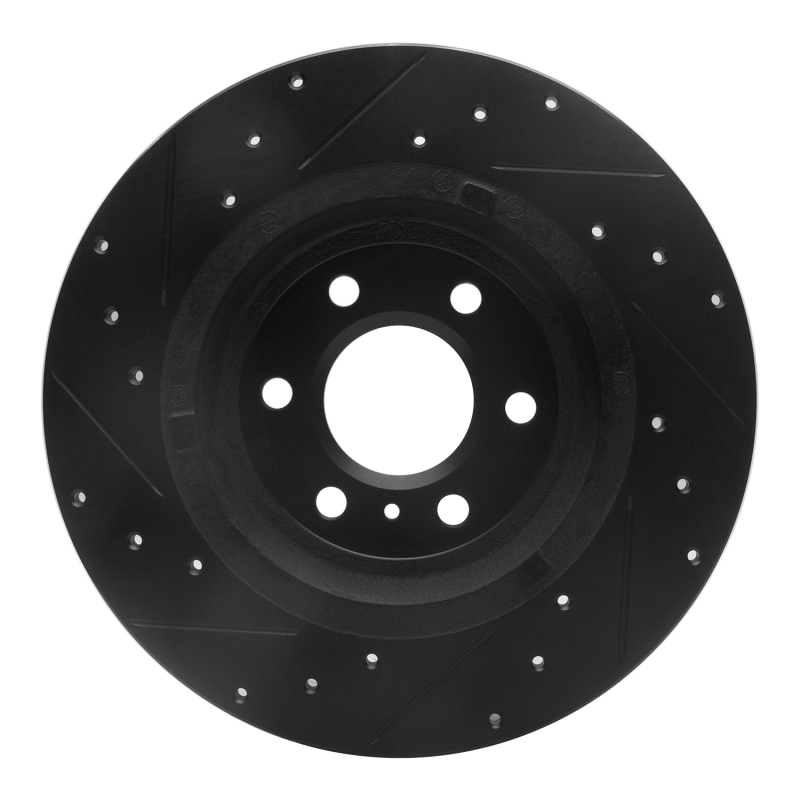 Picture of R1 11-15 VPG MV-1 Rear Right Drilled & Slotted Black Brake Rotor