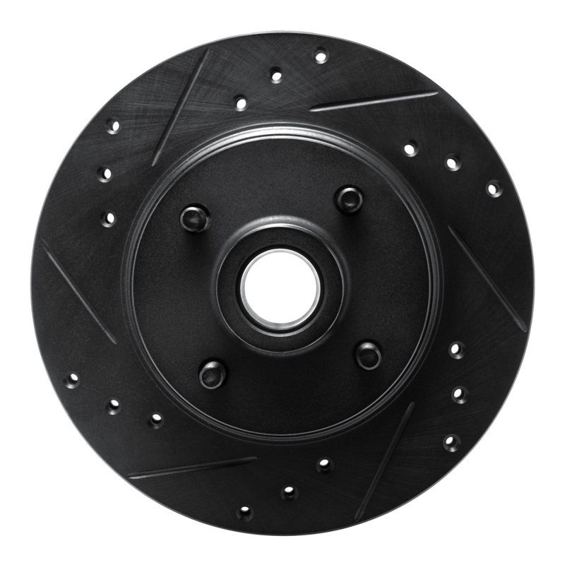 Picture of R1 76-80 Buick SKYHAWK Front Left Drilled & Slotted Black Brake Rotor