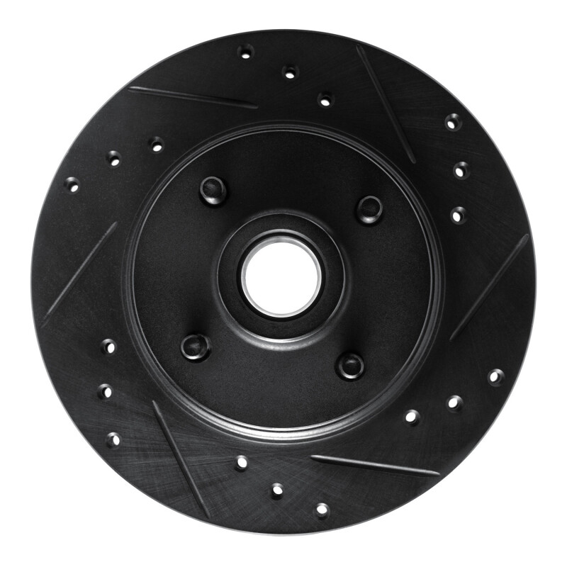 Picture of R1 76-80 Buick SKYHAWK Front Right Drilled & Slotted Black Brake Rotor