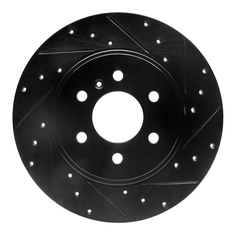 Picture of R1 06-06 Buick TERRAZA Rear Right Drilled & Slotted Black Brake Rotor