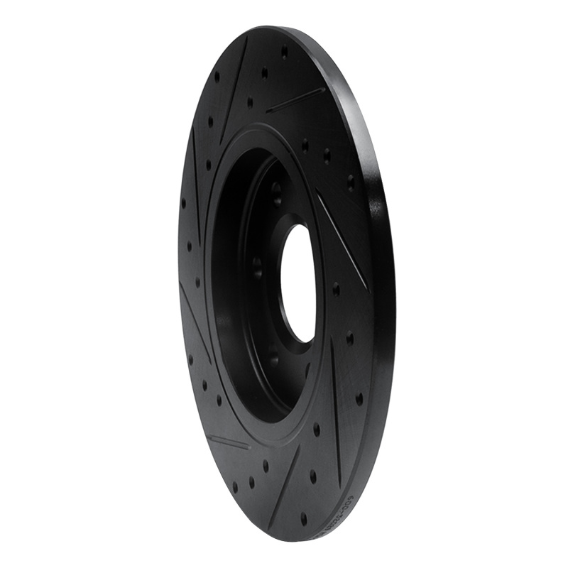 Picture of R1 06-06 Buick TERRAZA Rear Right Drilled & Slotted Black Brake Rotor