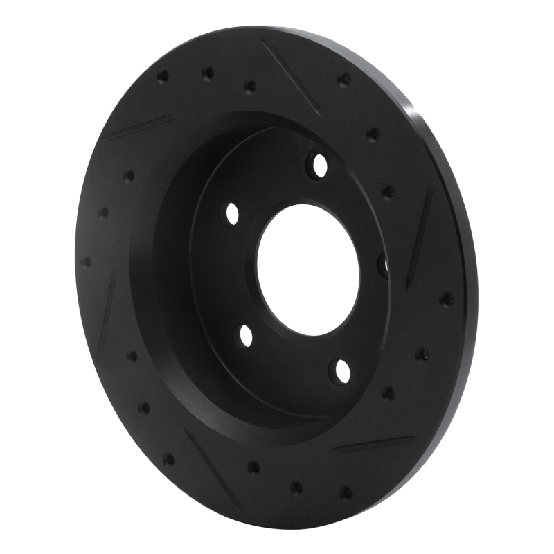 Picture of R1 84-88 Pontiac 6000 Rear Left Drilled & Slotted Black Brake Rotor