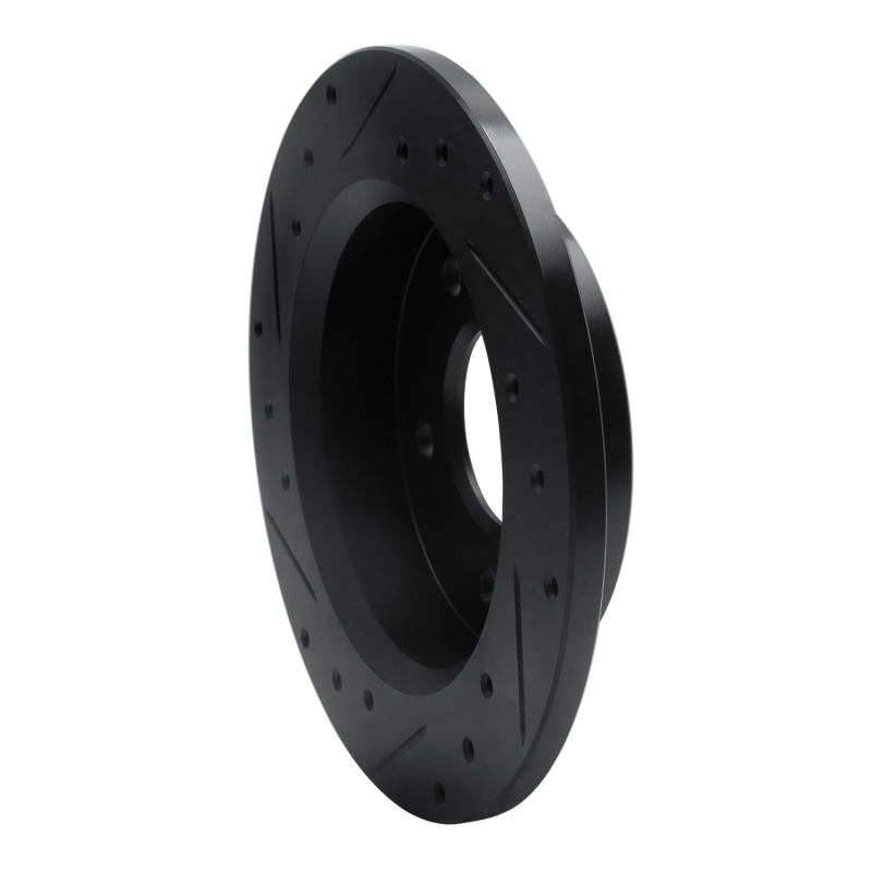 Picture of R1 84-88 Pontiac 6000 Rear Right Drilled & Slotted Black Brake Rotor