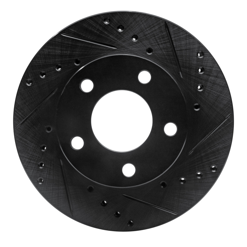 Picture of R1 75-80 Ford Granada Right Rear Drilled & Slotted Black Brake Rotor