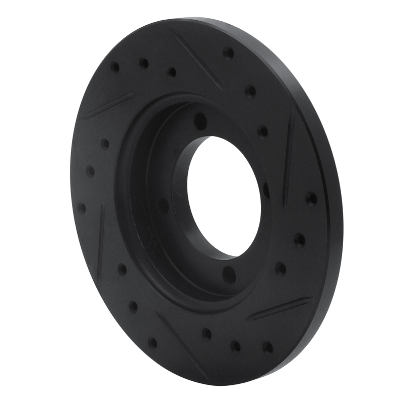 Picture of R1 88-93 Ford Festiva Front Left Drilled & Slotted Black Brake Rotor