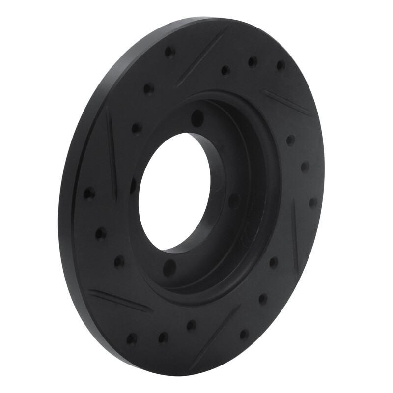 Picture of R1 88-93 Ford Festiva Front Right Drilled & Slotted Black Brake Rotor