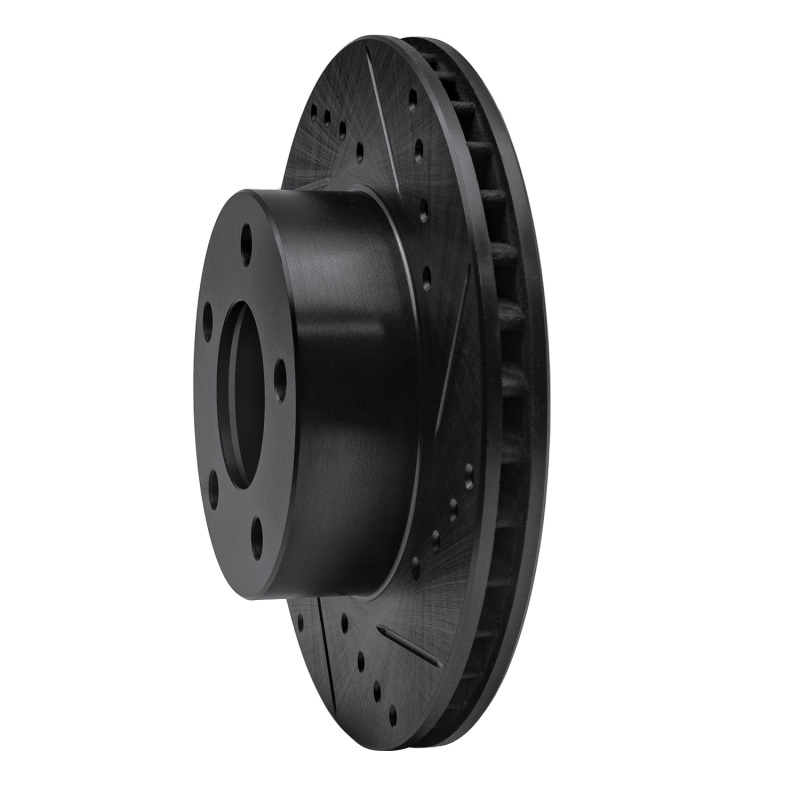 Picture of R1 75-80 Ford Granada Right Rear Drilled & Slotted Black Brake Rotor