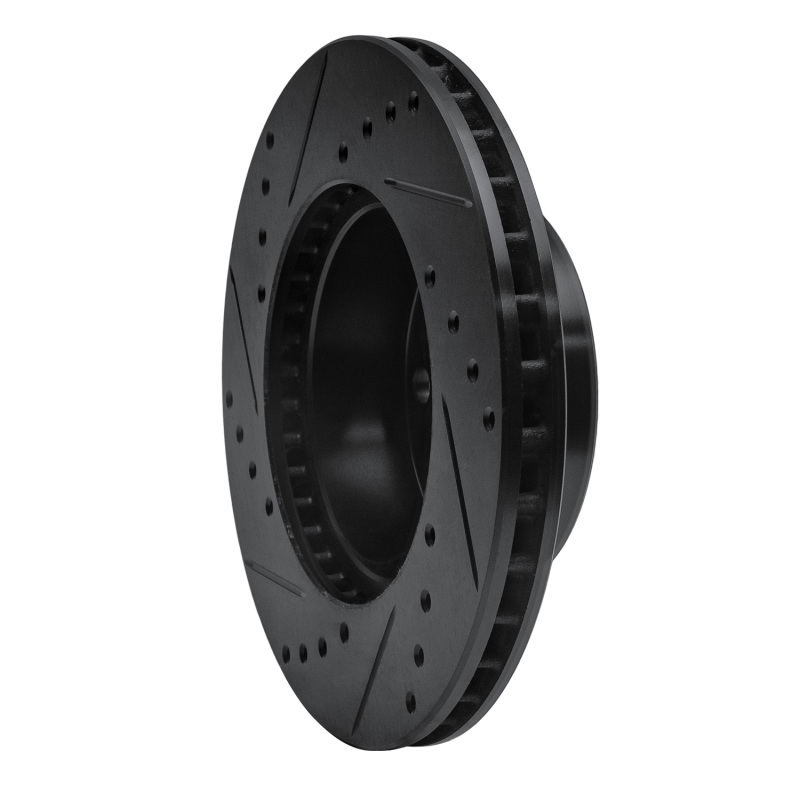 Picture of R1 75-80 Ford Granada Right Rear Drilled & Slotted Black Brake Rotor