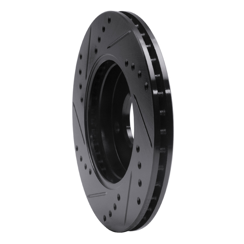 Picture of R1 00-15 Ford Ikon (Mexico / Made In India) Front Right Drilled & Slotted Black Brake Rotor