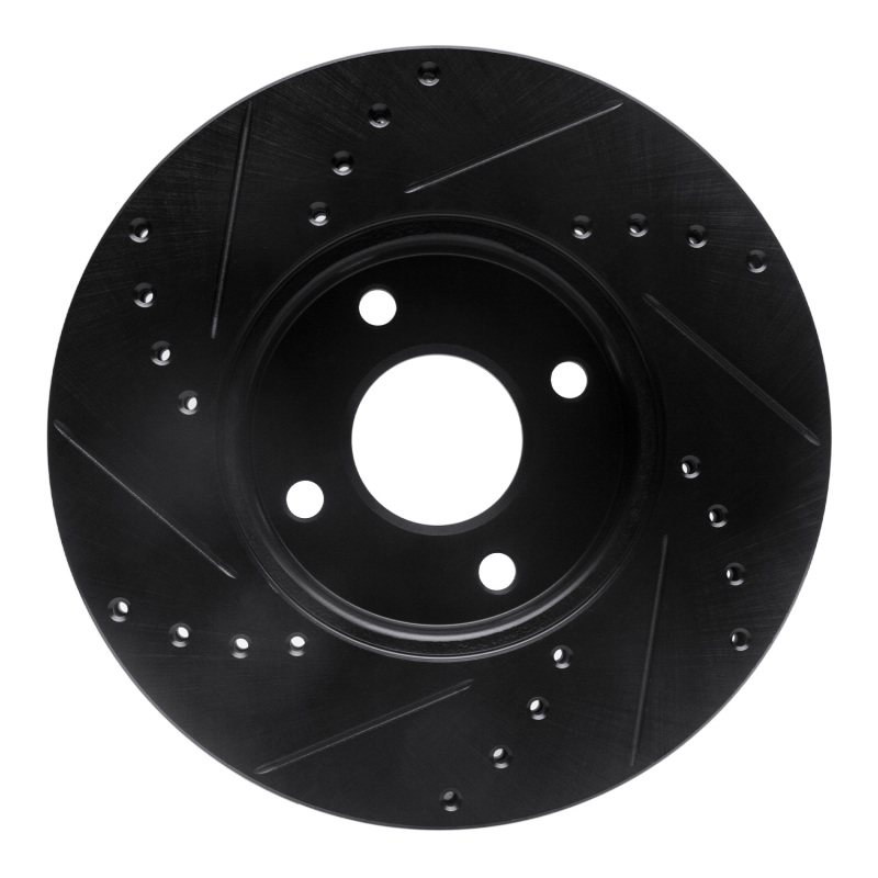 Picture of R1 05-12 Ford Ecosport (Mexico) Front Right Drilled & Slotted Black Brake Rotor