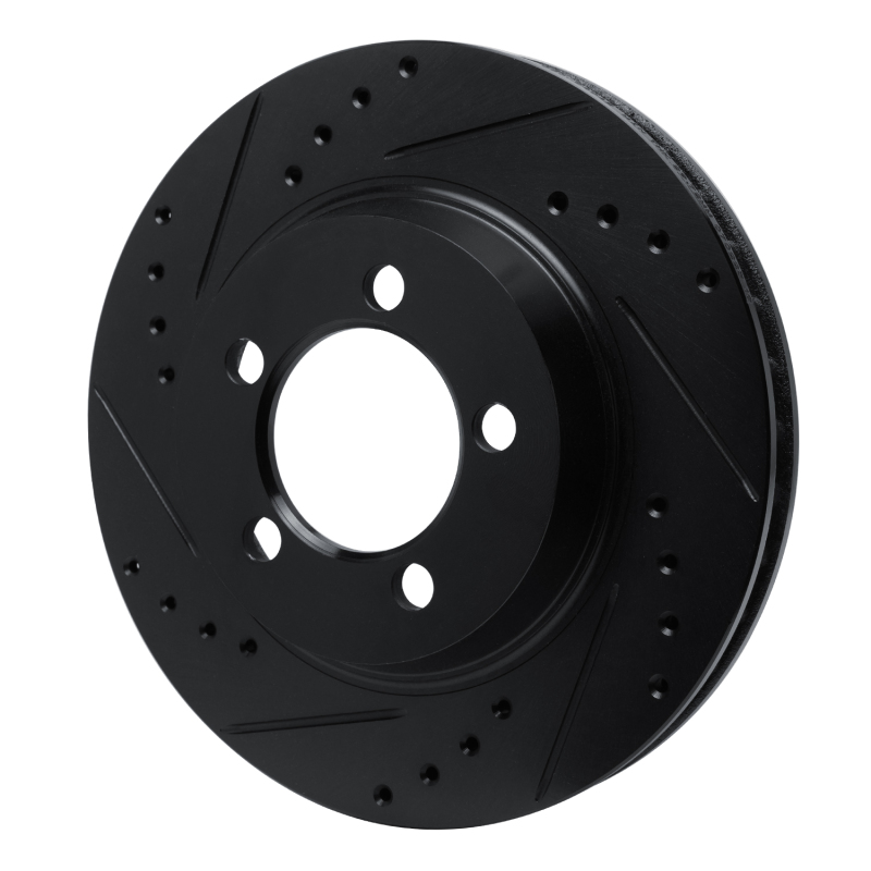 Picture of R1 67-67 Ford Thunderbird Front Left Drilled & Slotted Black Brake Rotor