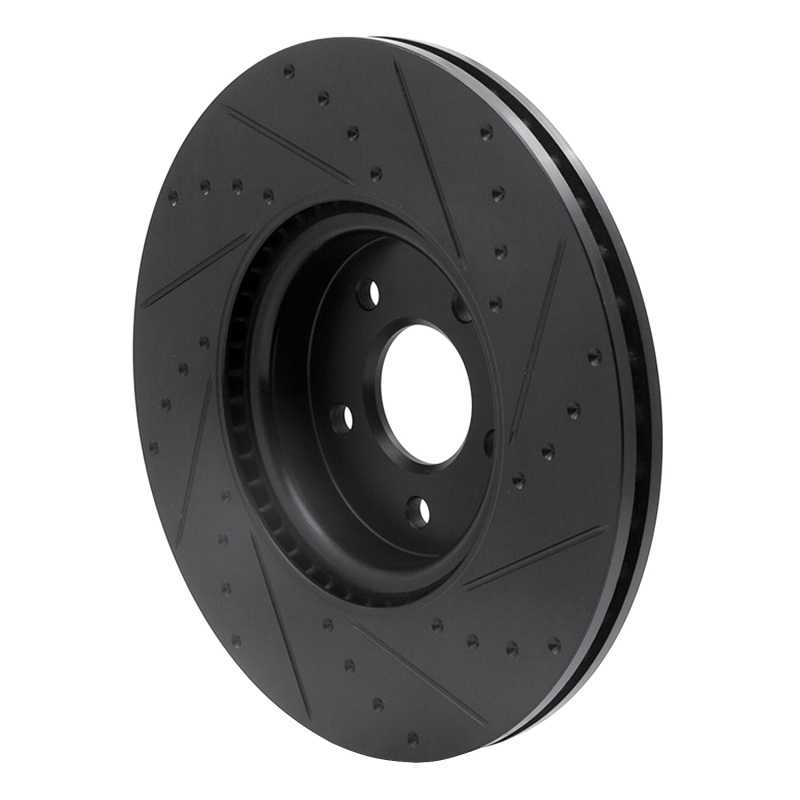 Picture of R1 04-19 Ford Focus Front Left Drilled & Slotted Black Brake Rotor