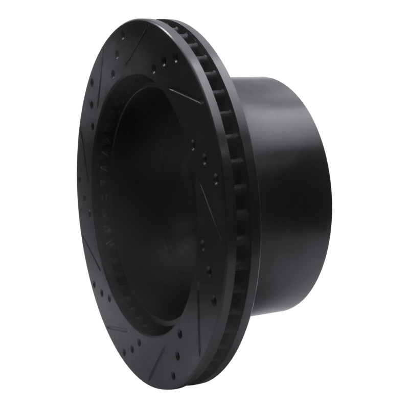 Picture of R1 00-02 Dodge Ram 4000 (Mexico) Rear Right Drilled & Slotted Black Brake Rotor