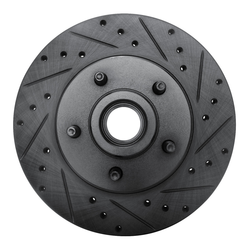 Picture of R1 80-83 Ford F-100 Front Right Drilled & Slotted Black Brake Rotor