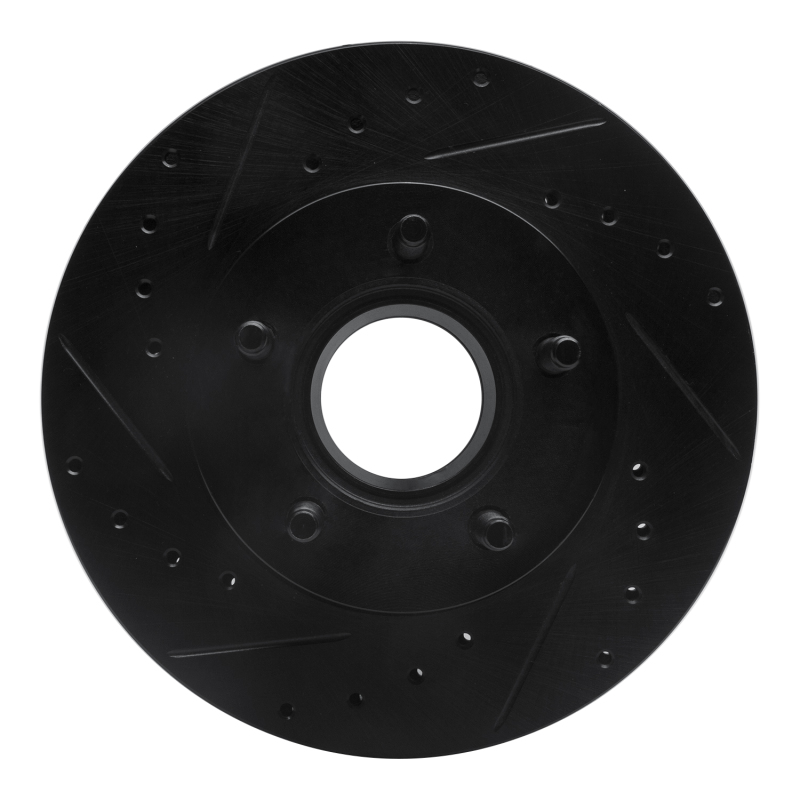 Picture of R1 83-92 Ford Ranger (USA/Canada) Front Left Drilled & Slotted Black Brake Rotor