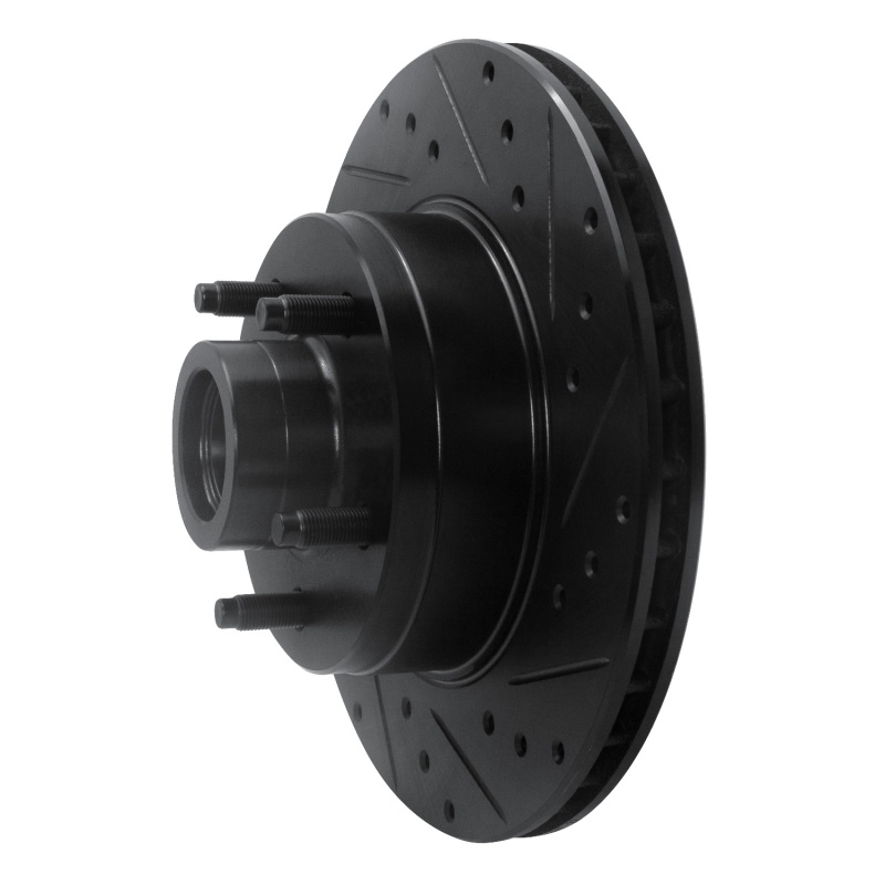 Picture of R1 80-83 Ford F-100 Front Right Drilled & Slotted Black Brake Rotor