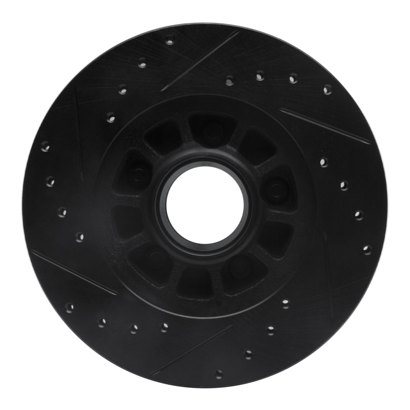 Picture of R1 83-92 Ford Explorer Front Right Drilled & Slotted Black Brake Rotor