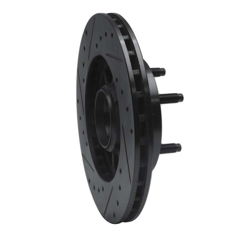 Picture of R1 83-92 Ford Explorer Front Right Drilled & Slotted Black Brake Rotor
