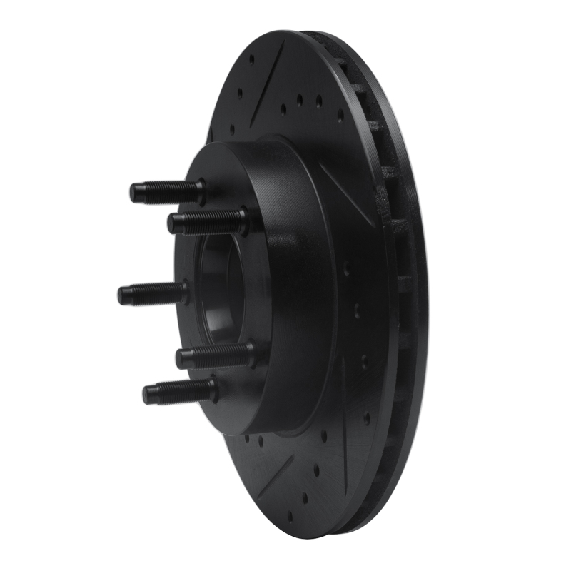 Picture of R1 83-92 Ford Ranger (USA/Canada) Front Left Drilled & Slotted Black Brake Rotor
