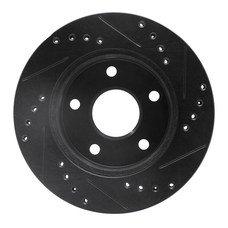 Picture of R1 90-97 Ford AEROSTAR Right Front Drilled & Slotted Black Brake Rotor