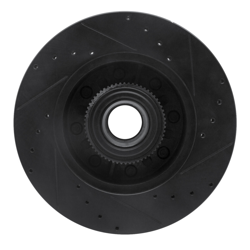 Picture of R1 11-25 Ford F-250 2WD (Super Duty) Front Left Drilled & Slotted Black Brake Rotor