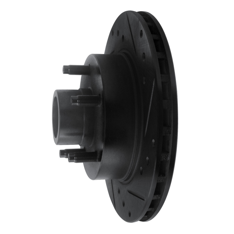 Picture of R1 91-94 Ford Explorer Front Right Drilled & Slotted Black Brake Rotor
