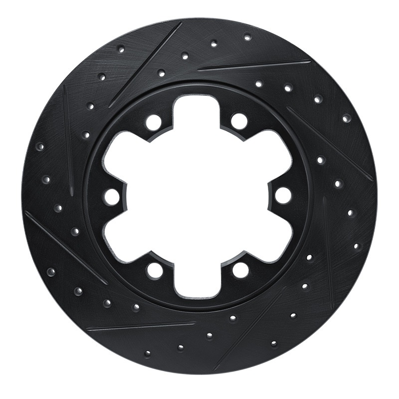 Picture of R1 15-25 Ford Transit-350/SRW Rear Left Drilled & Slotted Black Brake Rotor