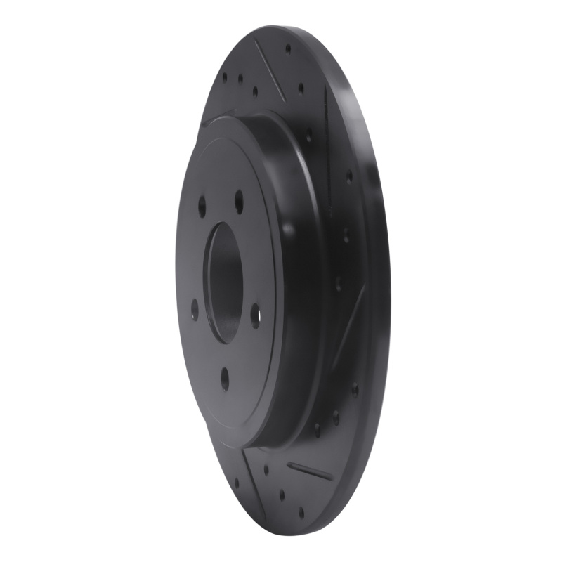 Picture of R1 05-08 Ford Escape Rear Right Drilled & Slotted Black Brake Rotor