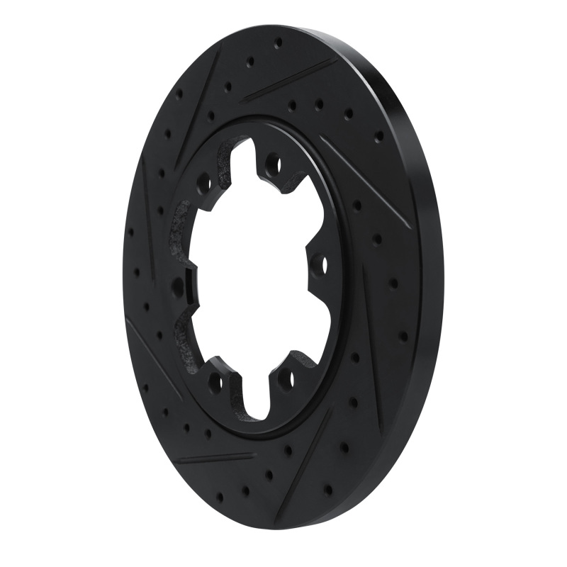 Picture of R1 15-25 Ford Transit-350/SRW Rear Left Drilled & Slotted Black Brake Rotor