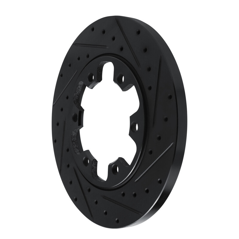 Picture of R1 15-25 Ford Transit-150 Rear Right Drilled & Slotted Black Brake Rotor
