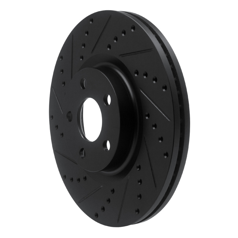 Picture of R1 17-20 Lincoln MKZ Front Left Drilled & Slotted Black Brake Rotor