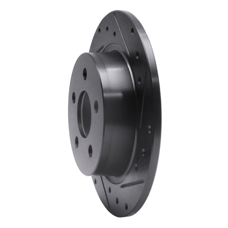 Picture of R1 18-23 Ford Transit CONNECT Rear Right Drilled & Slotted Black Brake Rotor