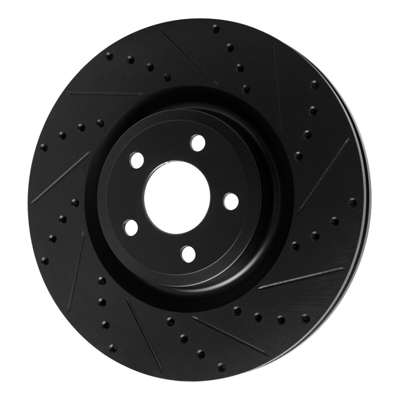Picture of R1 20-25 Ford Explorer Front Right Drilled & Slotted Black Brake Rotor
