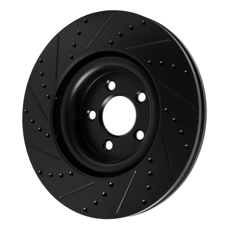 Picture of R1 20-25 Ford Explorer Front Right Drilled & Slotted Black Brake Rotor