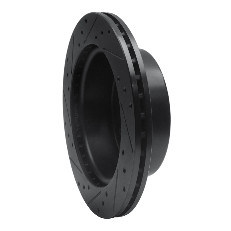 Picture of R1 19-25 Ford BRONCO Rear Right Drilled & Slotted Black Brake Rotor