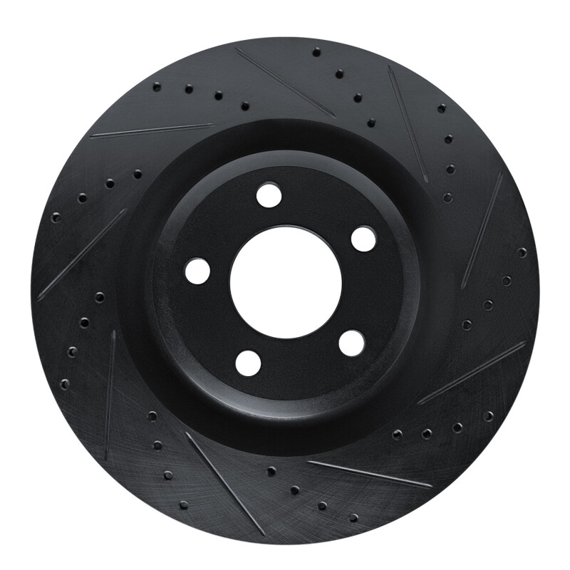 Picture of R1 20-25 Ford Explorer Front Right Drilled & Slotted Black Brake Rotor