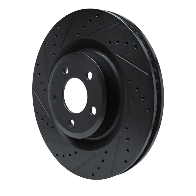 Picture of R1 20-25 Ford Explorer Front Left Drilled & Slotted Black Brake Rotor