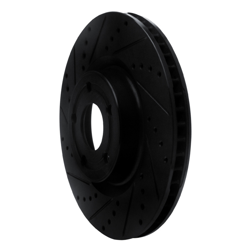 Picture of R1 20-25 Ford BRONCO Sport Front Left Drilled & Slotted Black Brake Rotor