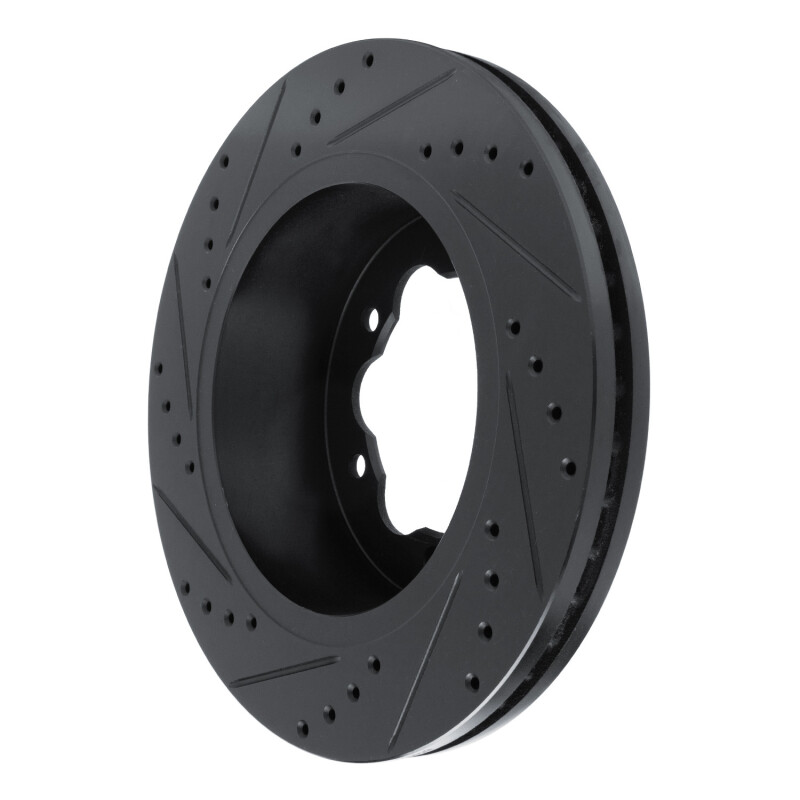 Picture of R1 20-25 Ford Transit-350 HD/DRW Rear Right Drilled & Slotted Black Brake Rotor