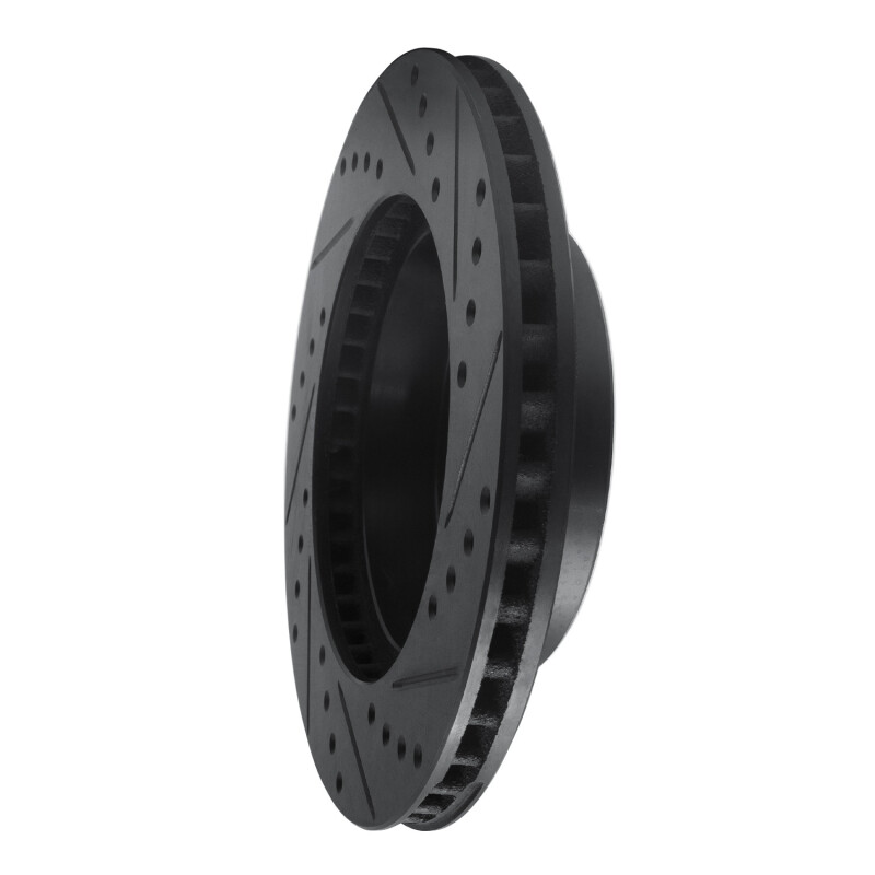 Picture of R1 75-79 Ford LTD Right Rear Drilled & Slotted Black Brake Rotor