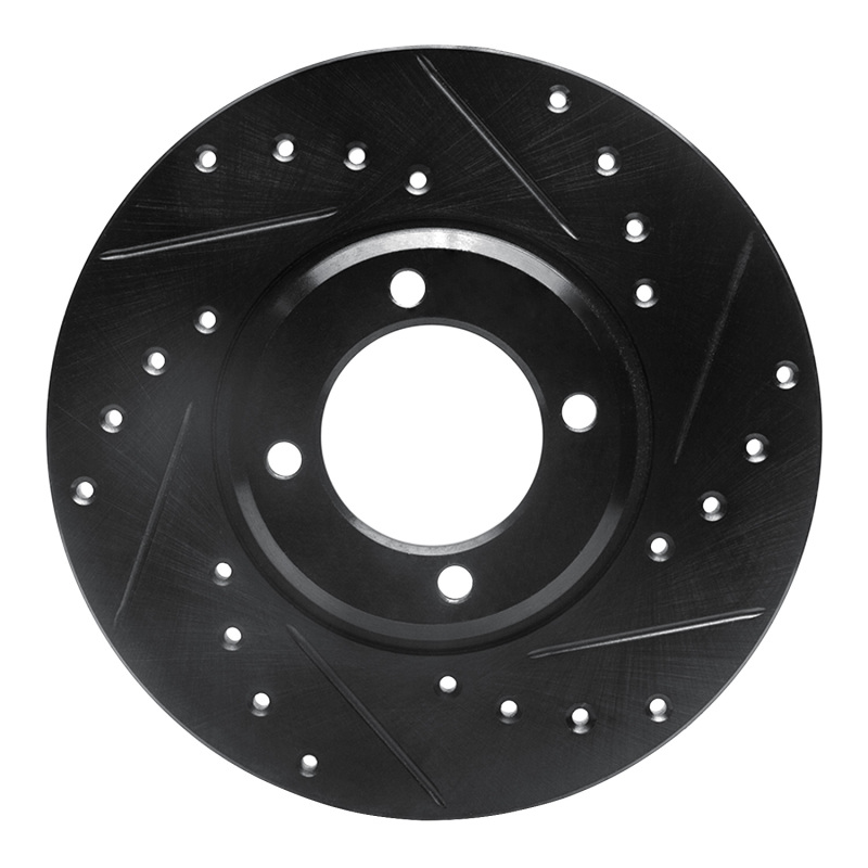 Picture of R1 63-86 Ford Cortina Front Right Drilled & Slotted Black Brake Rotor