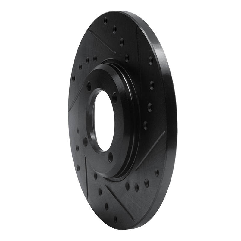Picture of R1 63-86 Ford Cortina Front Right Drilled & Slotted Black Brake Rotor