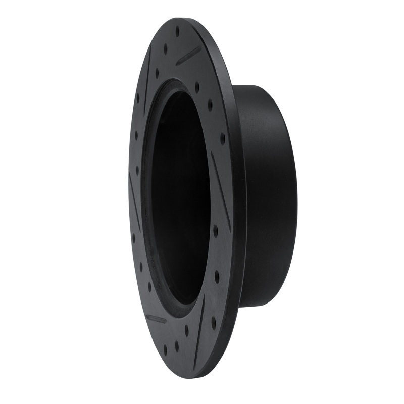 Picture of R1 95-98 Acura TL Rear Right Drilled & Slotted Black Brake Rotor