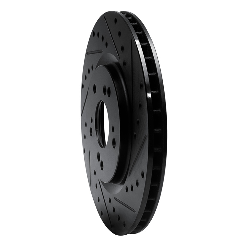 Picture of R1 97-05 Acura NSX Rear Right Drilled & Slotted Black Brake Rotor