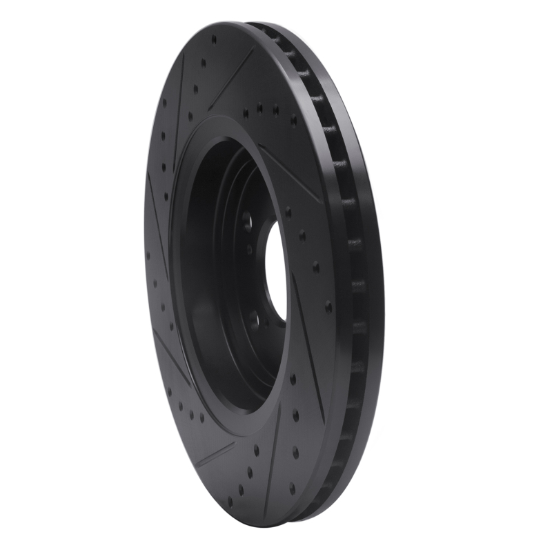 Picture of R1 17-20 Acura MDX Front Right Drilled & Slotted Black Brake Rotor