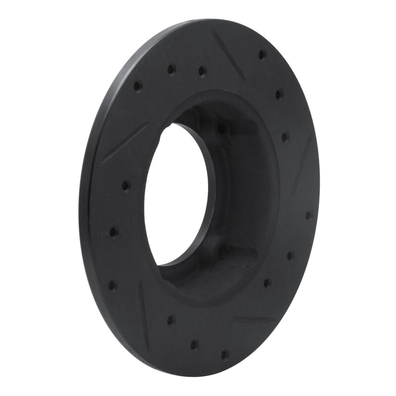 Picture of R1 73-79 Honda Civic Front Left Drilled & Slotted Black Brake Rotor