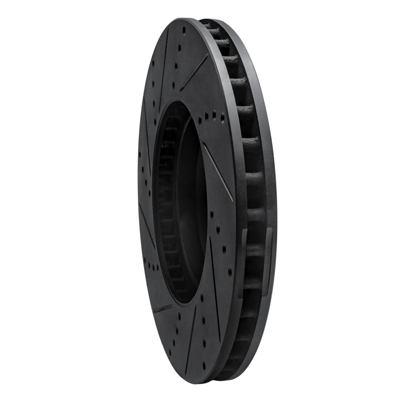 Picture of R1 15-23 Mercedes-Benz E250 Front Right Drilled & Slotted Black Brake Rotor